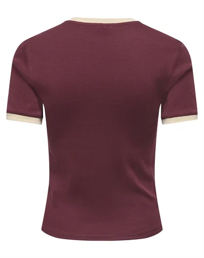 Only - ONLBina Short T-shirt - Windsor Wine